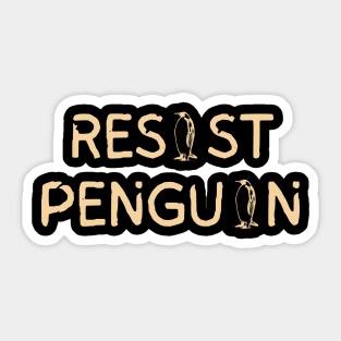 Resist-Penguin Sticker